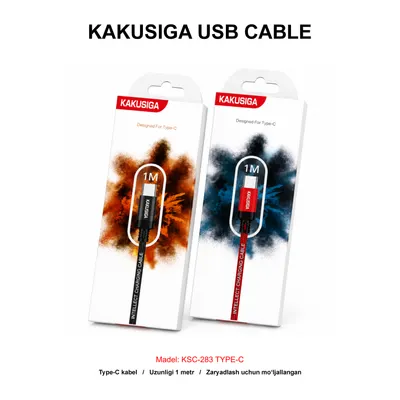 USB CABLE KAKUSIGA KSC-283 TYPE-C BLACK