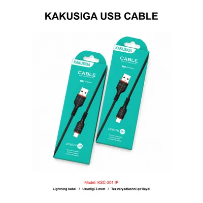 USB CABLE KAKUSIGA KSC-301 IP BLACK