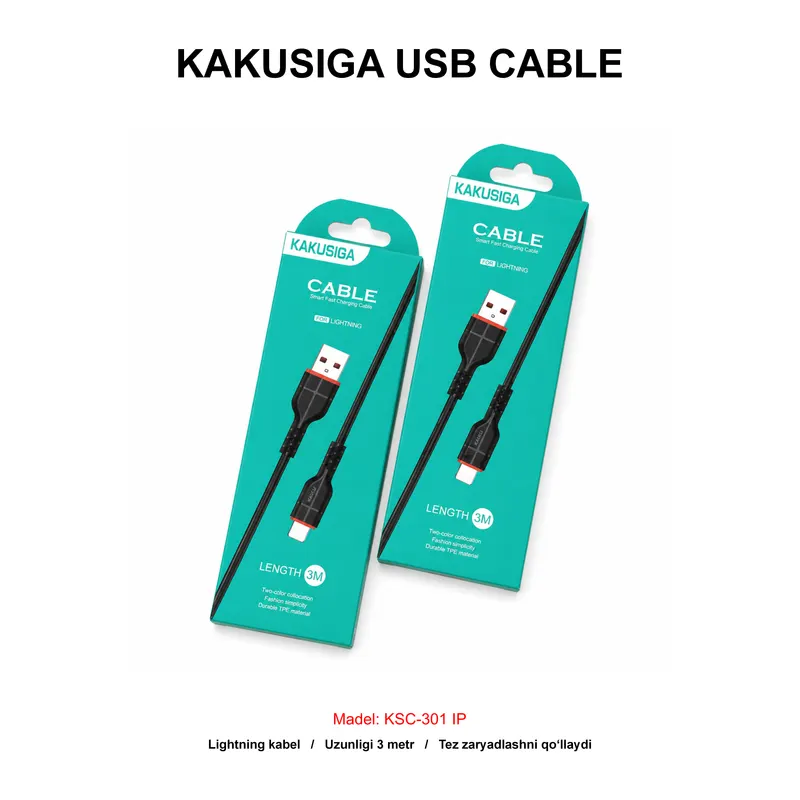 USB CABLE KAKUSIGA KSC-301 IP BLACK