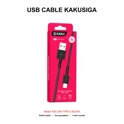 USB CABLE KAKUSIGA KSC-293 TYPE-C BLACK