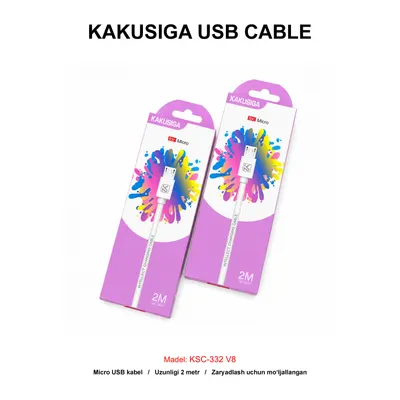 USB CABLE KAKUSIGA KSC-332 V8 WHITE