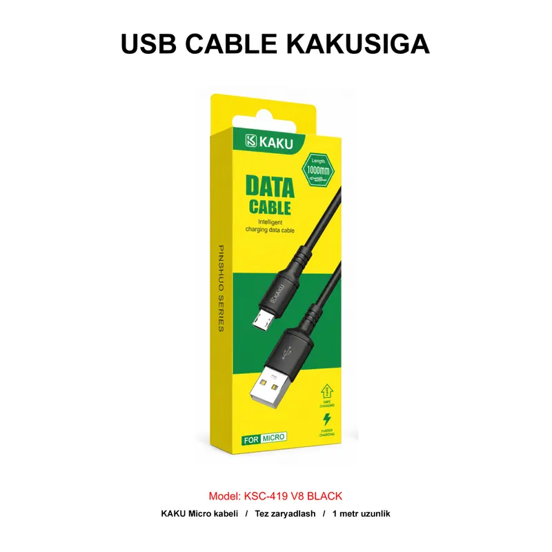 USB CABLE KAKUSIGA KSC-419 V8 BLACK
