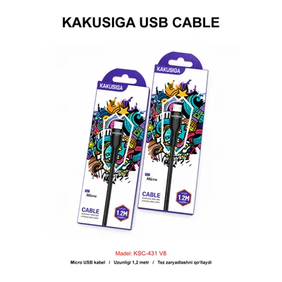 USB CABLE KAKUSIGA KSC-431 V8 BLACK