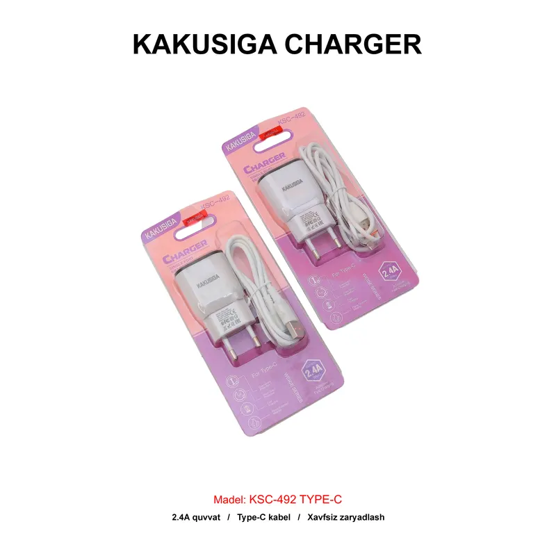 CHARGER KAKUSIGA KSC-492 TYPE-C WHITE