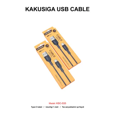 USB CABLE KAKUSIGA KSC-535 TYPE-C BLACK