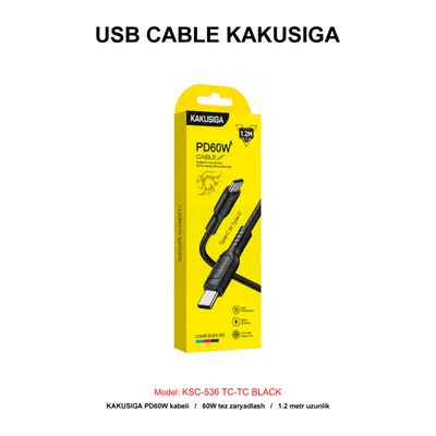 USB CABLE KAKUSIGA KSC-536 TC-TC BLACK