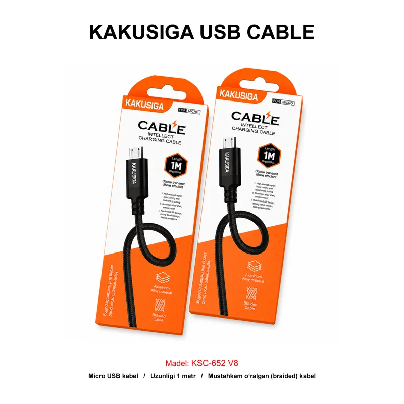 USB CABLE KAKUSIGA KSC-652 V8 BLACK