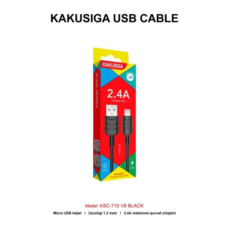 USB CABLE KAKUSIGA KSC-710 V8 BLACK