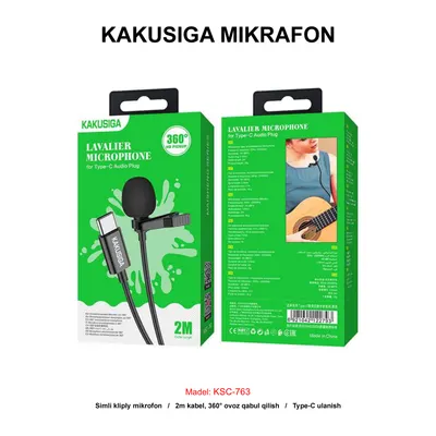 MIKROFON KAKUSIGA KSC-763 TYPE-C BLACK