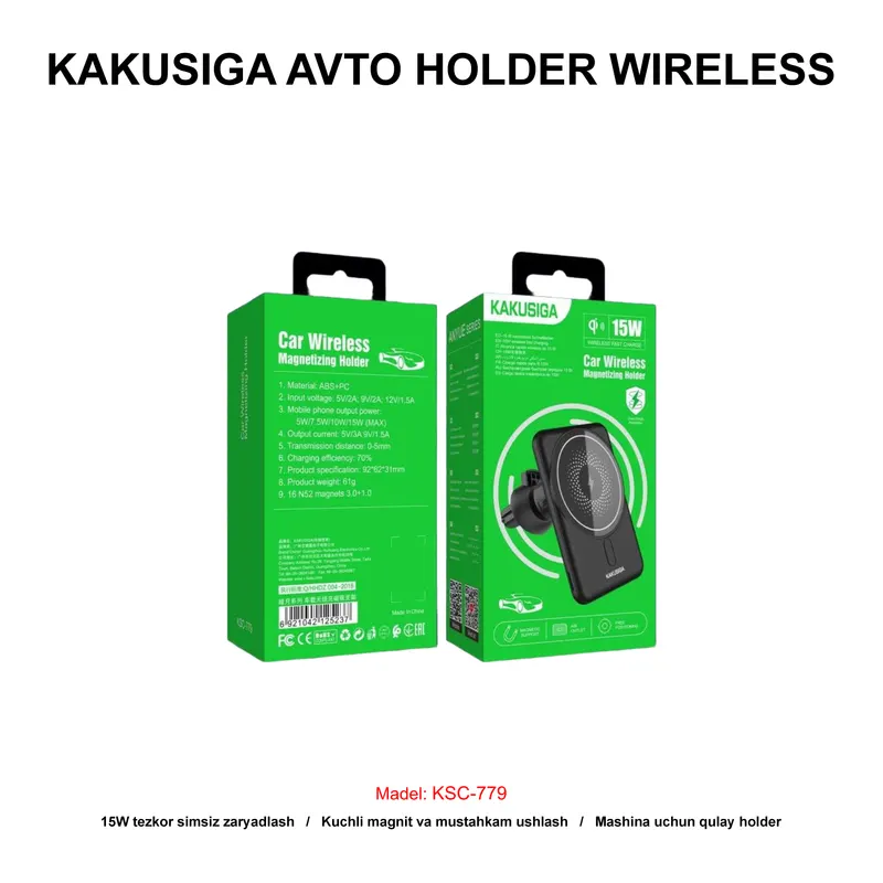 AVTO HOLDER WIRELESS KAKUSIGA KSC-779 BLACK