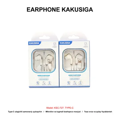EARPHONE KAKUSIGA KSC-727 TYPE-C WHITE