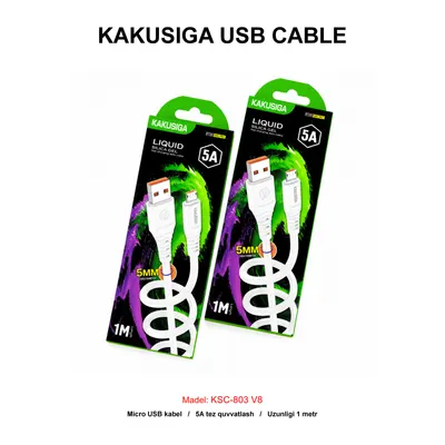 USB CABLE KAKUSIGA KSC-803 V8 WHITE