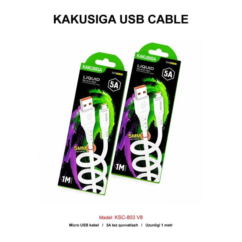 USB CABLE KAKUSIGA KSC-803 V8 WHITE