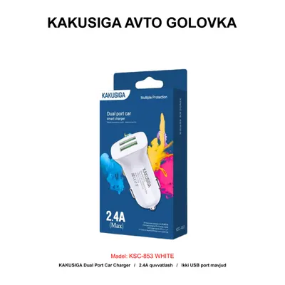 CAR CHARGER KAKUSIGA KSC-853 WHITE
