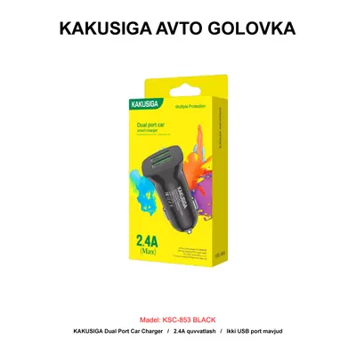 CAR CHARGER KAKUSIGA KSC-853 BLACK