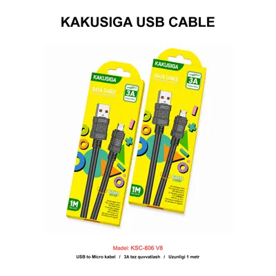 USB CABLE KAKUSIGA KSC-806 V8 BLACK
