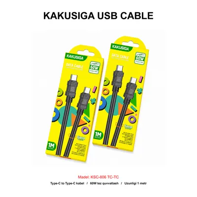 USB CABLE KAKUSIGA KSC-806 TC-TC BLACK