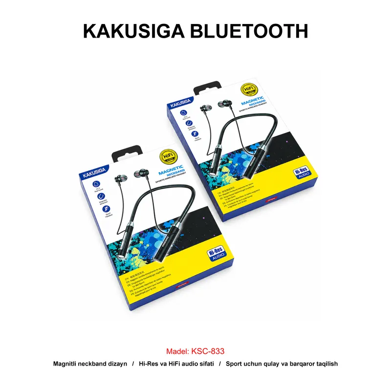 BLUETOOTH KAKUSIGA KSC-833 BLACK