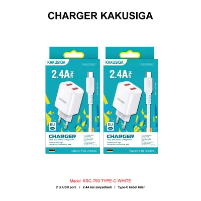 CHARGER KAKUSIGA KSC-793 TYPE-C WHITE