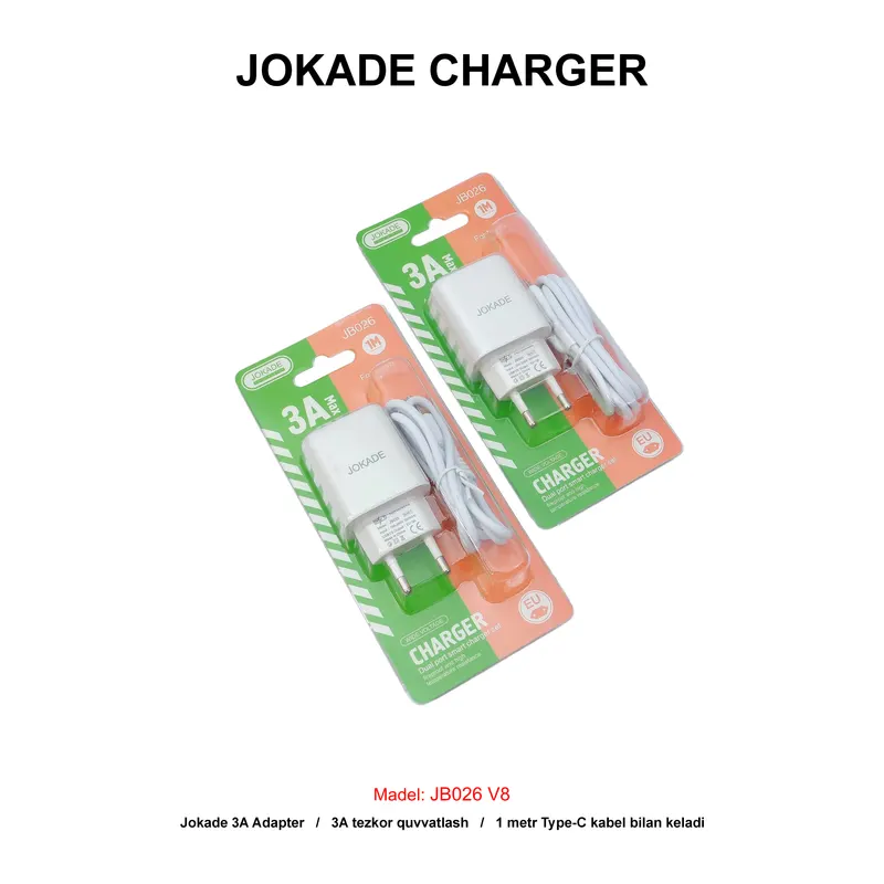 CHARGER JOKADE JB026 V8 WHITE