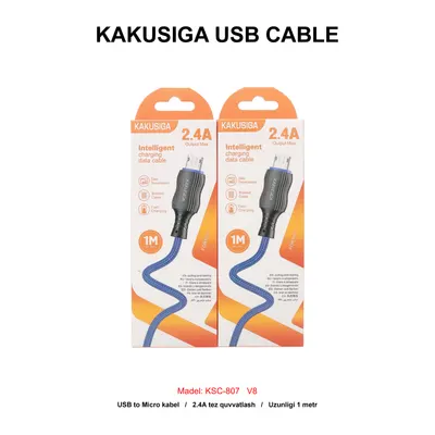 USB CABLE KAKUSIGA KSC-807 V8 BLUE