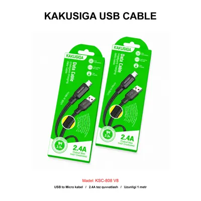 USB CABLE KAKUSIGA KSC-808 V8 BLACK