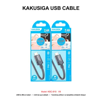 USB CABLE KAKUSIGA KSC-810 V8 BLACK
