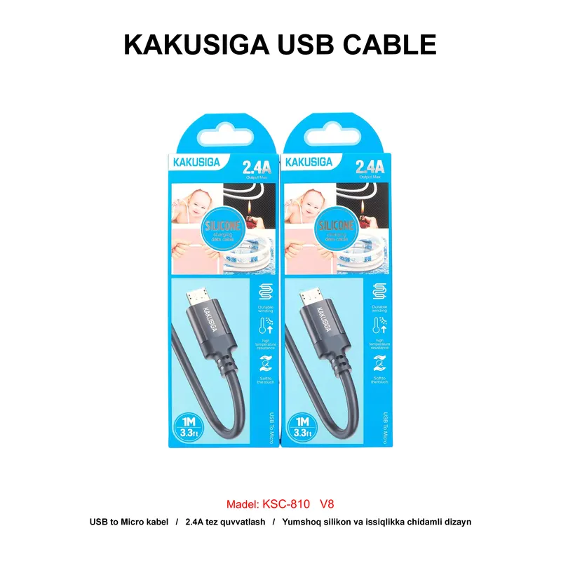 USB CABLE KAKUSIGA KSC-810 V8 BLACK