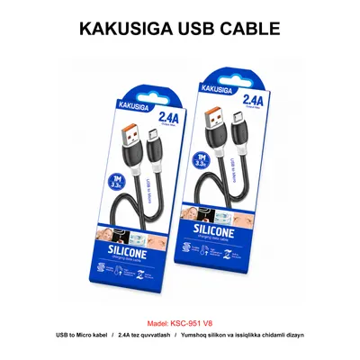 USB CABLE KAKUSIGA KSC-951 V8 BLACK