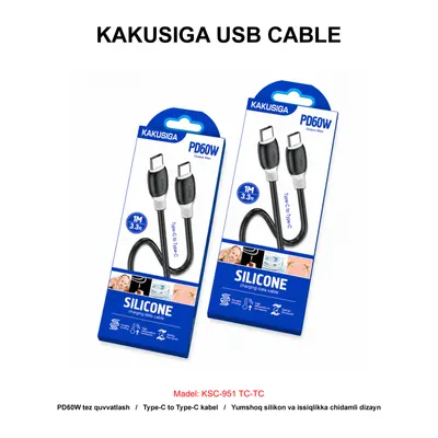USB CABLE KAKUSIGA KSC-951 TC-TC WHITE