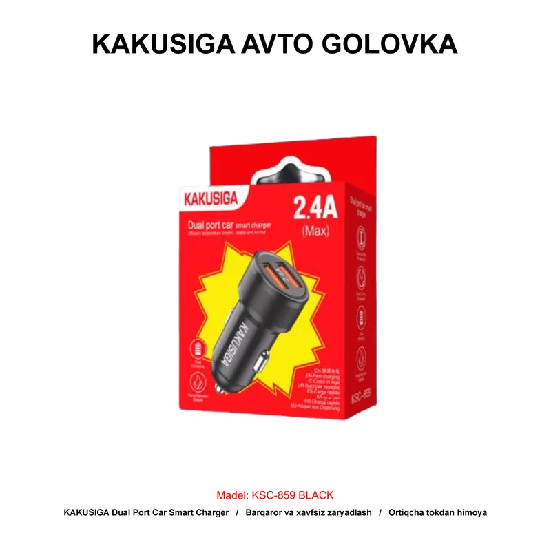 CAR CHARGER KAKUSIGA KSC-859 BLACK