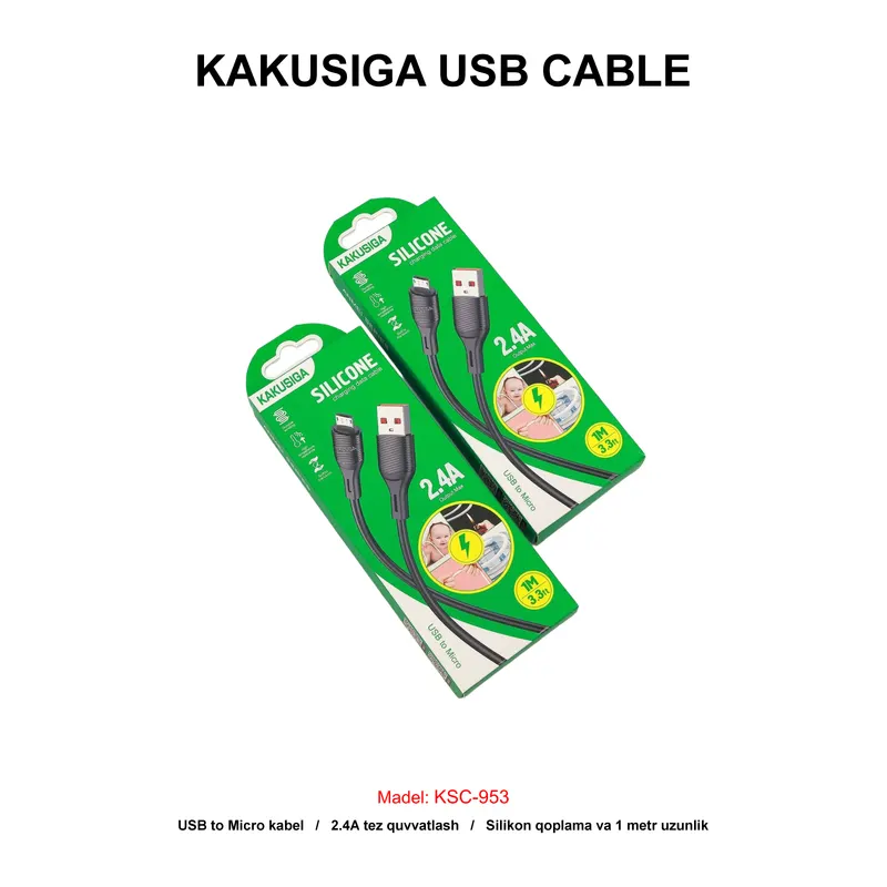 USB CABLE KAKUSIGA KSC-953 V8 BLACK