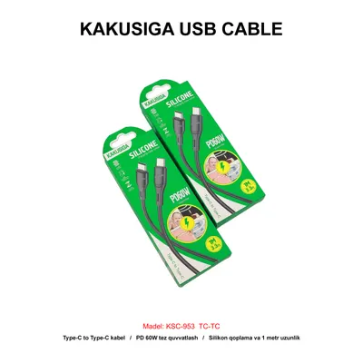 USB CABLE KAKUSIGA KSC-953 TC-TC BLACK