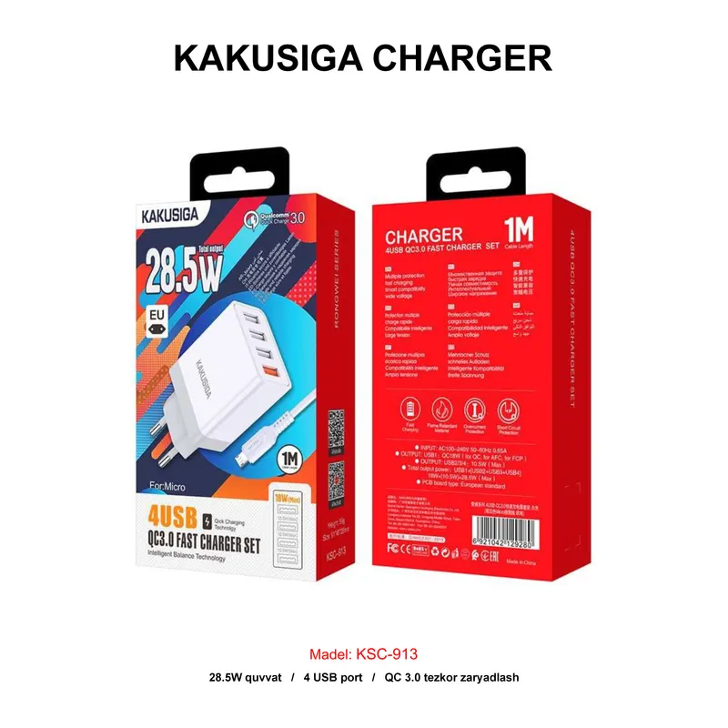CHARGER KAKUSIGA KSC-913 V8 WHITE