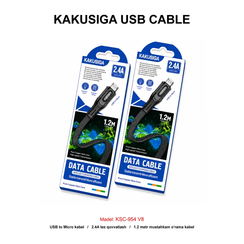 USB CABLE KAKUSIGA KSC-954 V8 BLACK