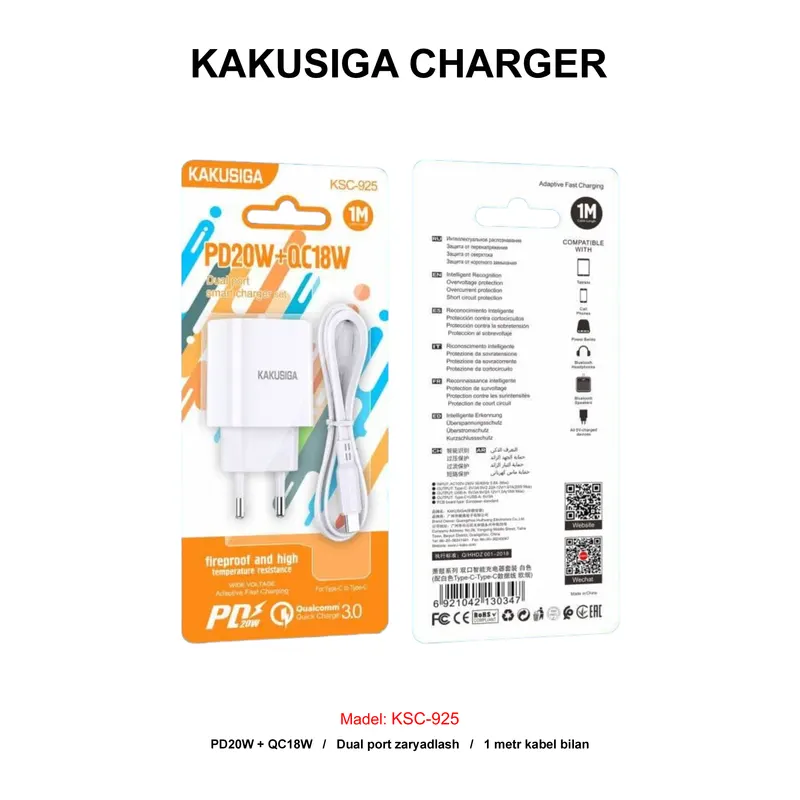 CHARGER KAKUSIGA KSC-925 TC-TC WHITE