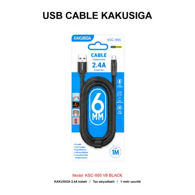 USB CABLE KAKUSIGA KSC-955 V8 BLACK