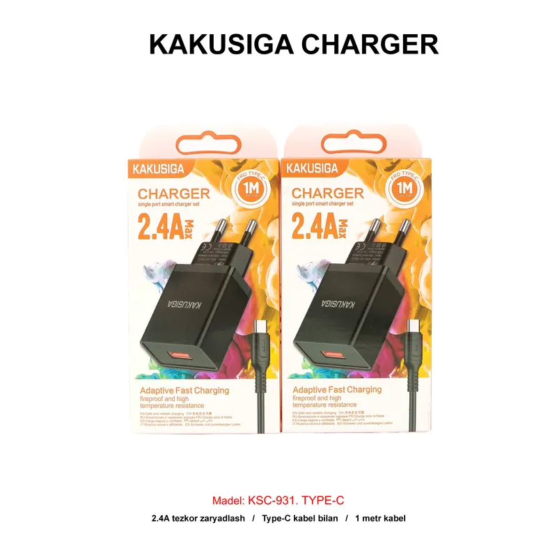 CHARGER KAKUSIGA KSC-931 TYPE-C BLACK