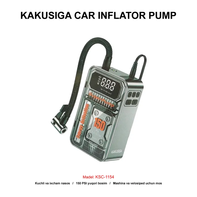 CAR INFLATOR PUMP KAKUSIGA KSC-1154 SILVER