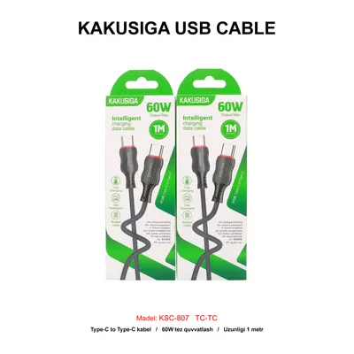USB CABLE KAKUSIGA KSC-807 TC-TC BLACK