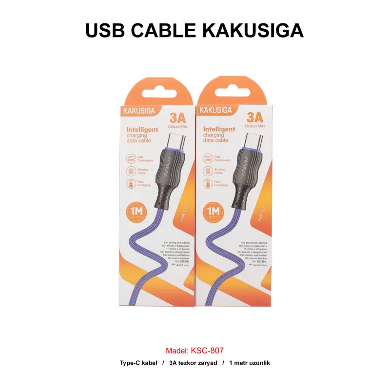USB CABLE KAKUSIGA KSC-807 TC-TC BLUE