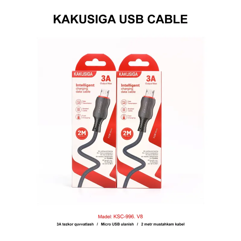 USB CABLE KAKUSIGA KSC-996 V8 BLACK