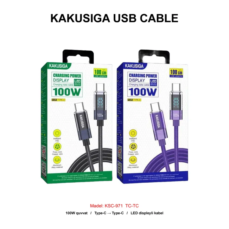 USB CABLE KAKUSIGA KSC-971 TC-TC BLACK
