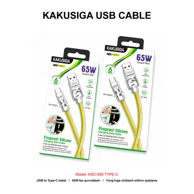 USB CABLE KAKUSIGA KSC-956 TYPE-C GOLD