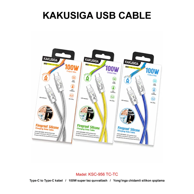USB CABLE KAKUSIGA KSC-956 TC-TC BLUE
