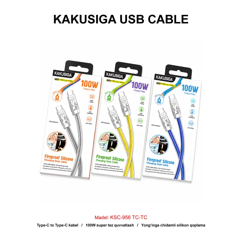 USB CABLE KAKUSIGA KSC-956 TC-TC SILVER
