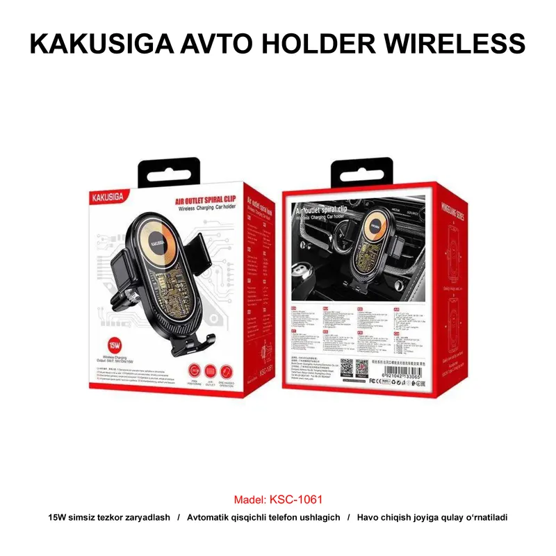 AVTO HOLDER WIRELESS KAKUSIGA KSC-1061 BLACK