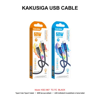 USB CABLE KAKUSIGA KSC-967 TC-TC BLACK