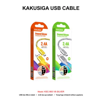 USB CABLE KAKUSIGA KSC-965 V8 SILVER