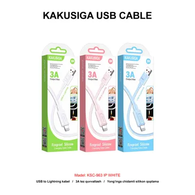 USB CABLE KAKUSIGA KSC-963 IP WHITE